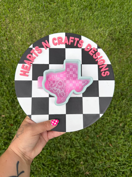 Texas - Checkered Leopard Silicone Mold