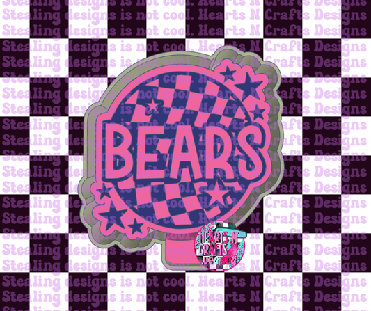 Bears Checkered Mascot Silicone Mold
