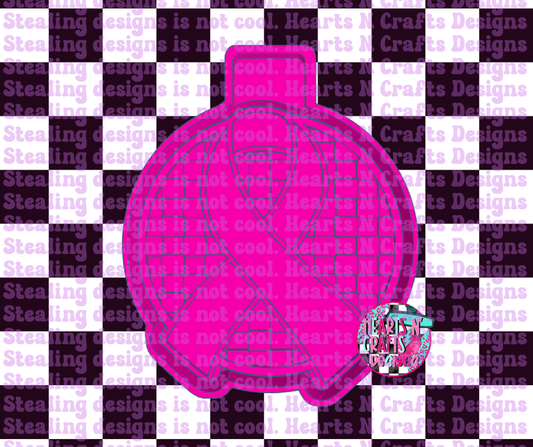 Checkered Ribbon Awareness Silicone Mold