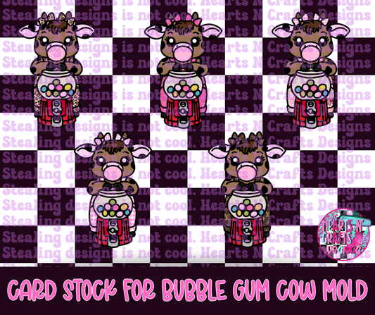 Bubble Gum Cow Cardstock - Set of 12