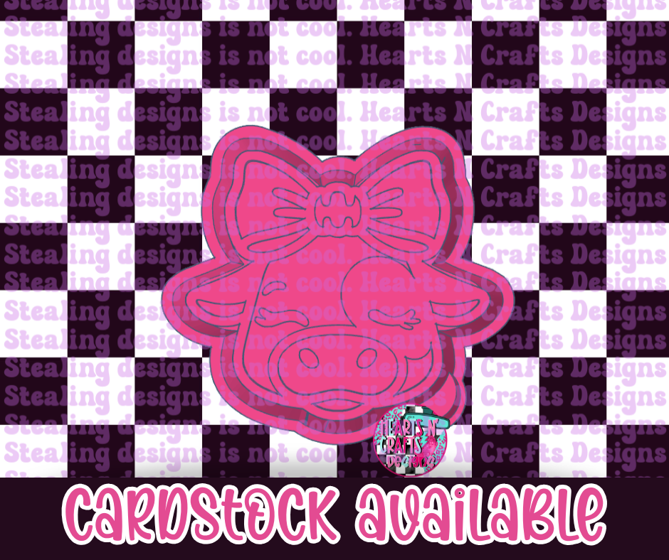 Cow with Bow Silicone Mold