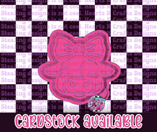 Cow with Bow Silicone Mold