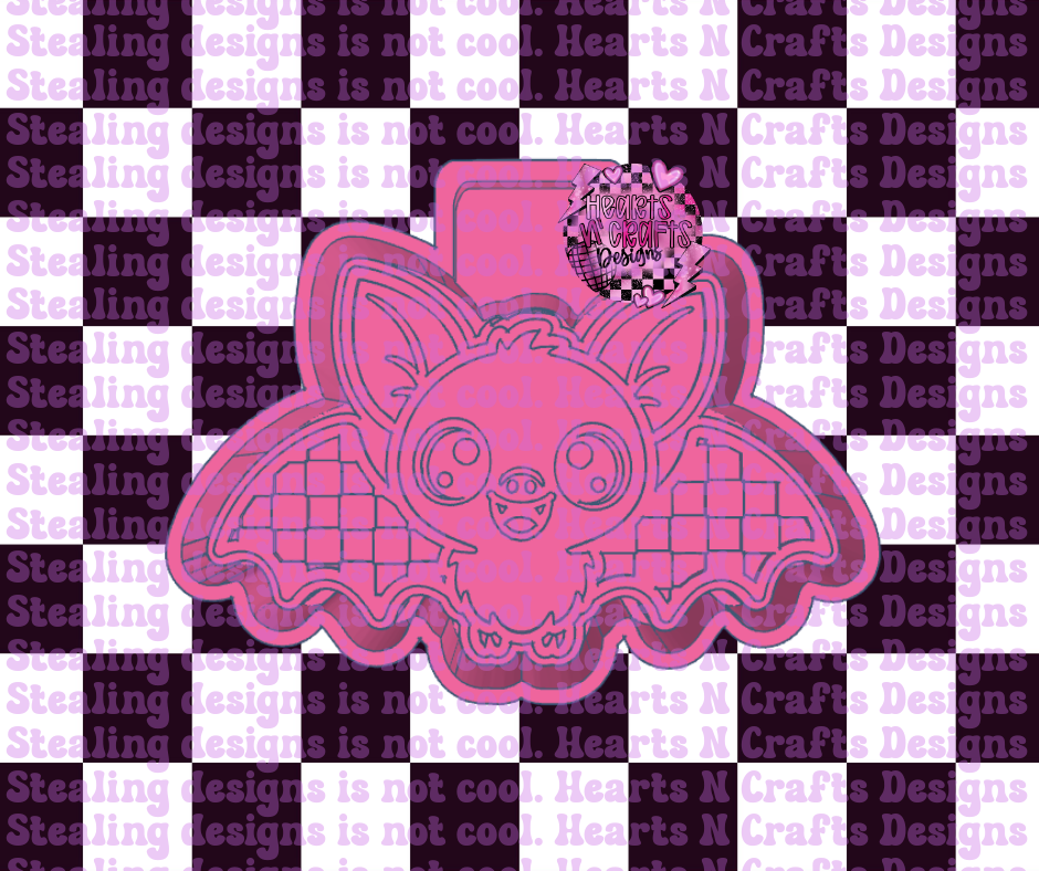 Checkered Bat Silicone Mold