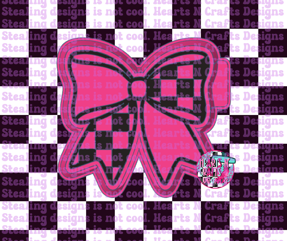 Checkered Bow Silicone Mold