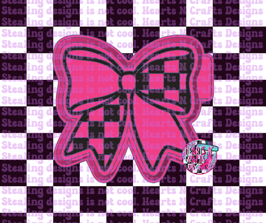 Checkered Bow Silicone Mold