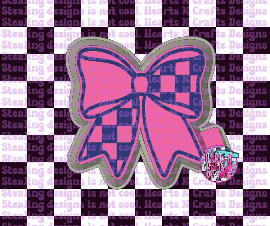 Checkered Bow Silicone Mold