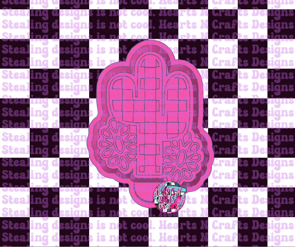 Checkered Cactus Silicone Mold