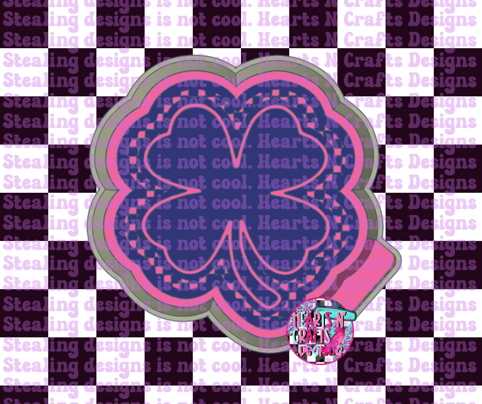 Checkered Shamrock Silicone Mold