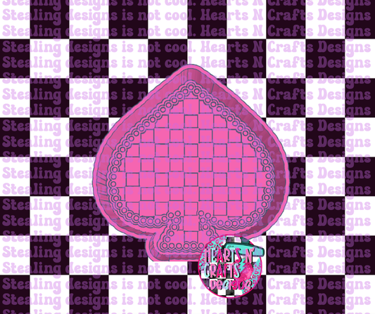 Checkered Spade Silicone Mold