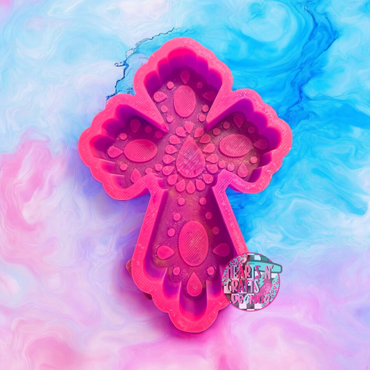 Western Concho Cross Silicone Mold
