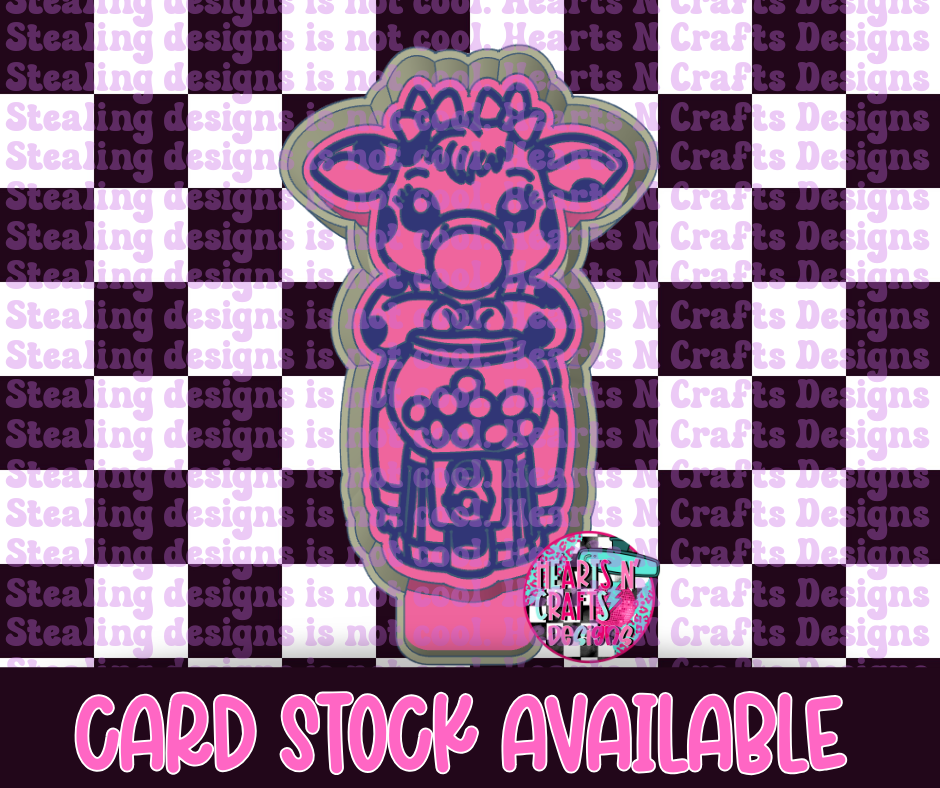 Bubble Gum Cow Silicone Mold