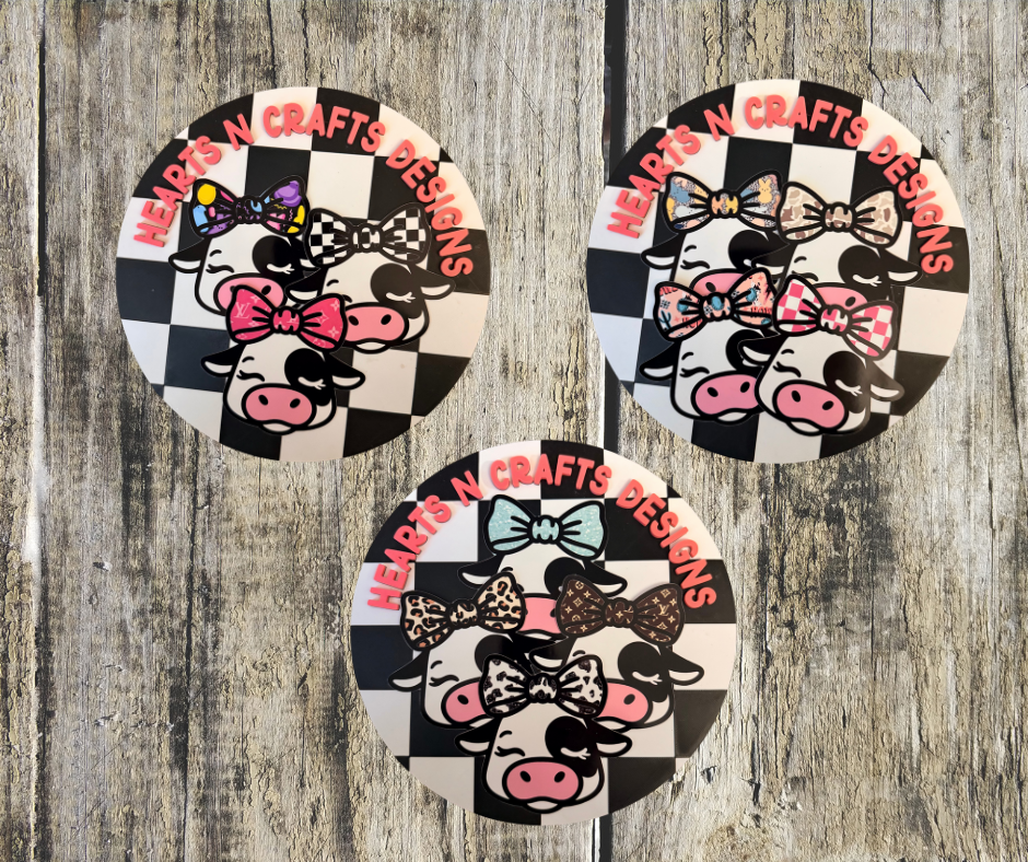 Cow w/ Bow Cardstock - Set of 12
