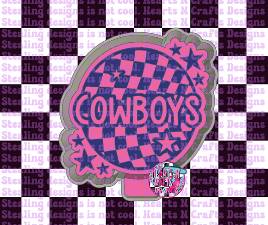 Cowboys Checkered Mascot Silicone Mold