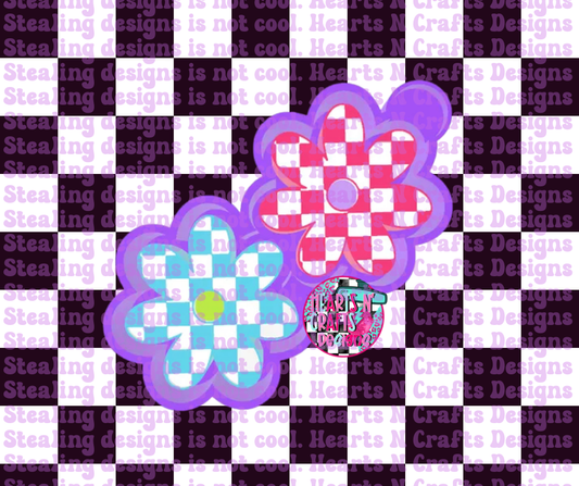 Checkered Daisy Vent Clips Silicone Mold