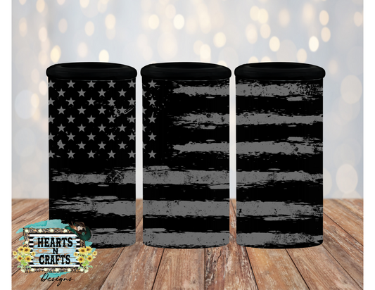 American Flag Skinny Can Koozie