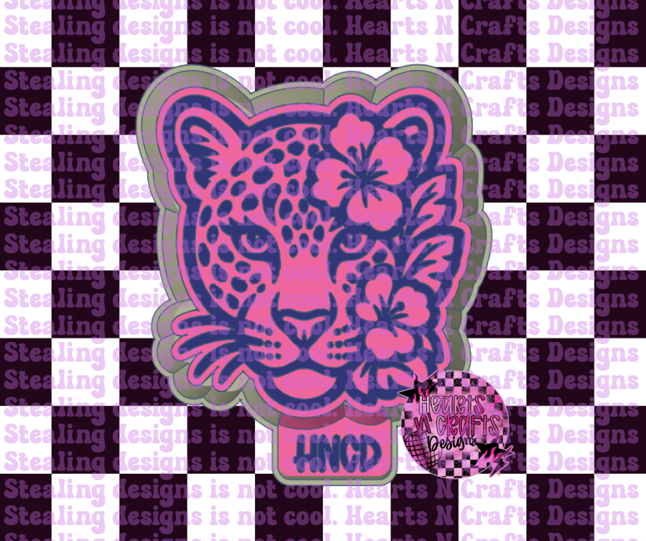 Floral Leopard Silicone Mold