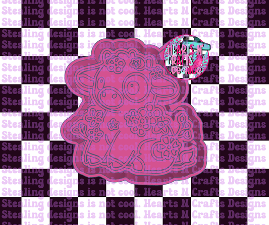 Flower Cow Silicone Mold