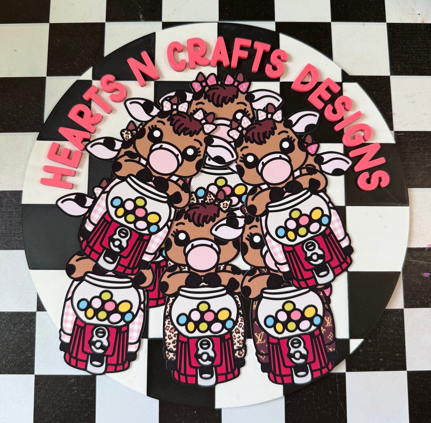 Bubble Gum Cow Cardstock - Set of 12