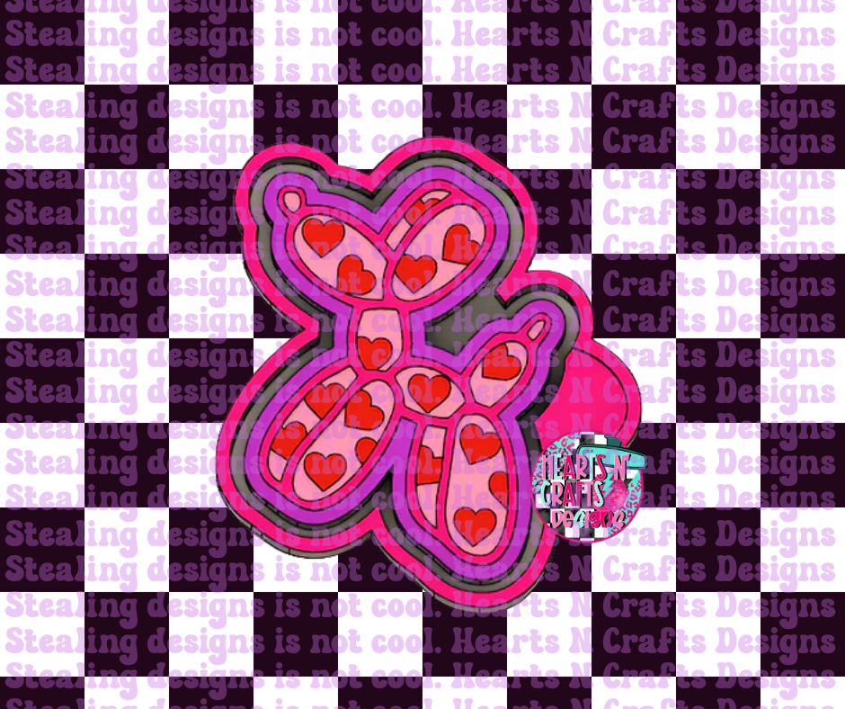 Heart Dog Balloon Silicone Mold