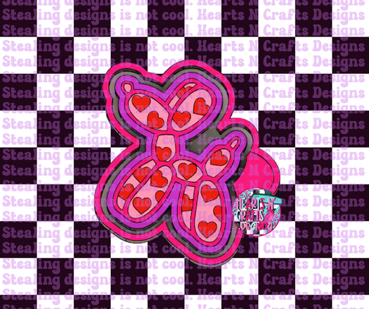 Heart Dog Balloon Silicone Mold