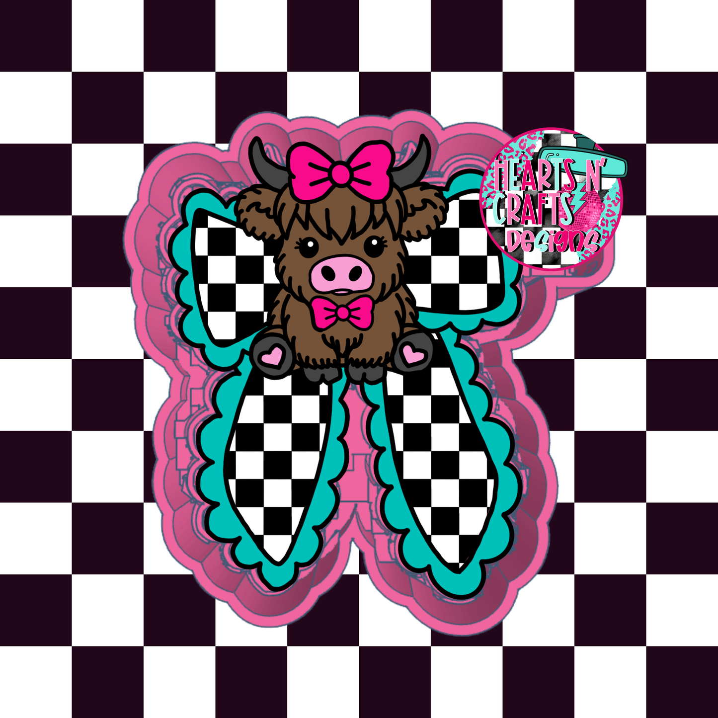 Highland Cow Bow Silicone Mold