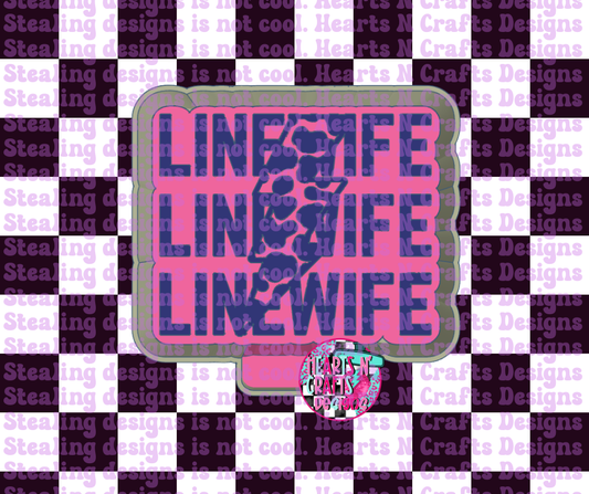 Line Wife Cow Print Lightening Bolt Silicone Mold