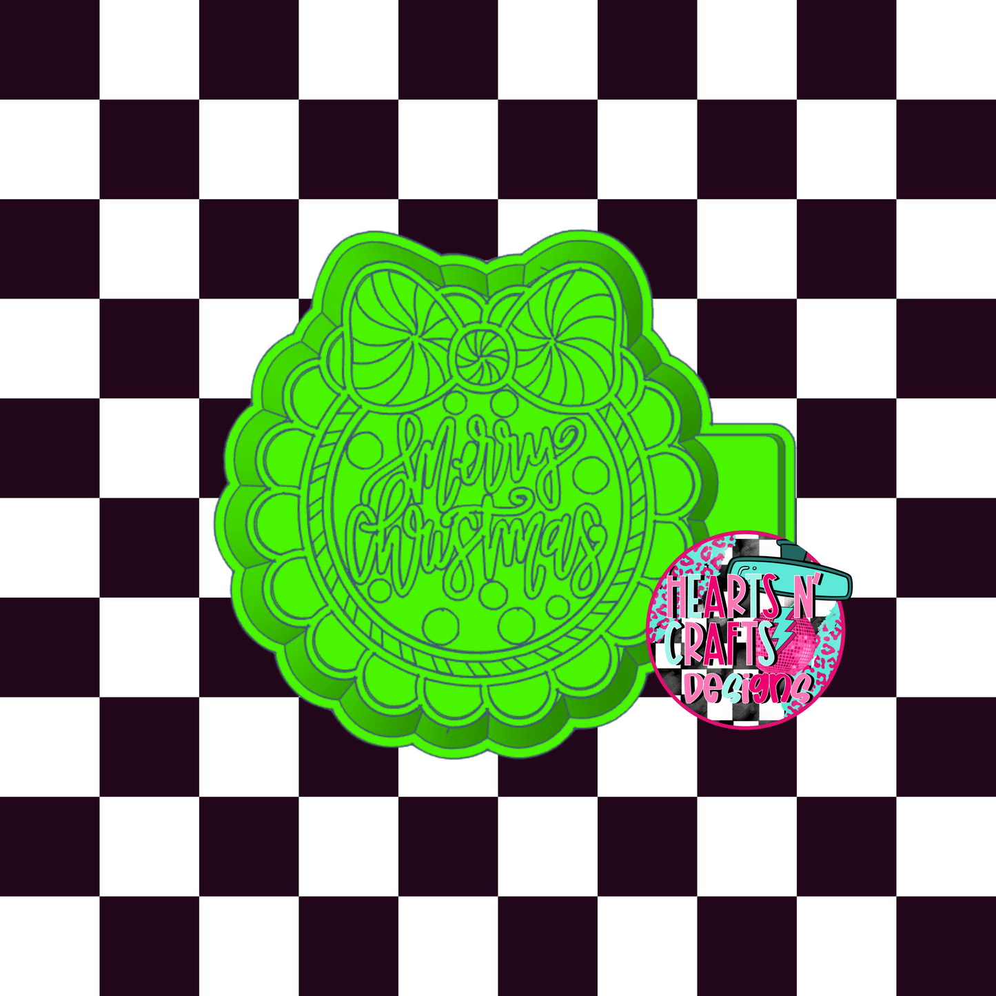 Merry Christmas Wreath Silicone Mold