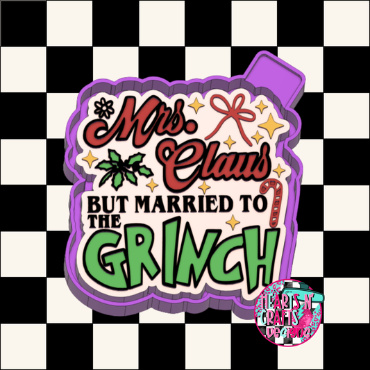 Mrs. Claus But Married To The Grinch Silicone Mold