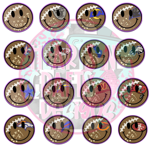 NFL Smiley INSERTS Silicone Mold