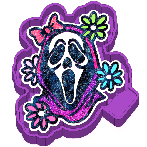 Floral Ghost Face Silicone Mold