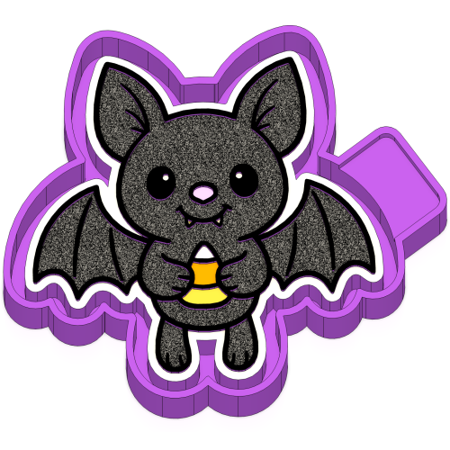 Bat w/ Candy Corn Silicone Mold