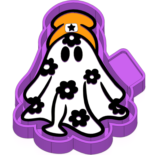 Floral Ghost w/ Beanie Silicone Mold