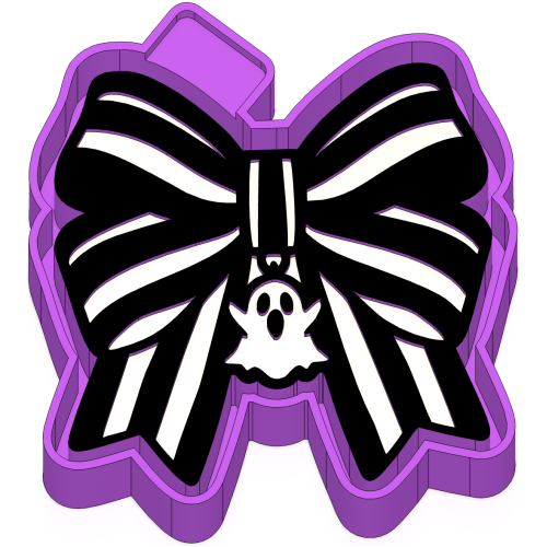 Stripped Bow w/ Ghosts Silicone Mold