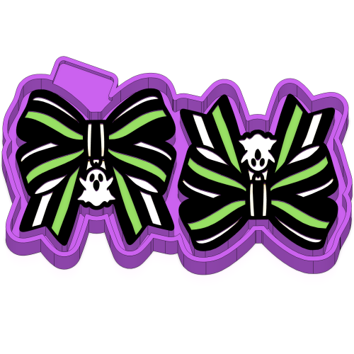Stripped Bow w/ Ghosts Vent Clips Silicone Mold