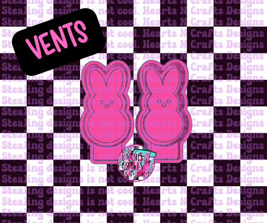 Peeps Bunny Vent Clips Silicone Mold