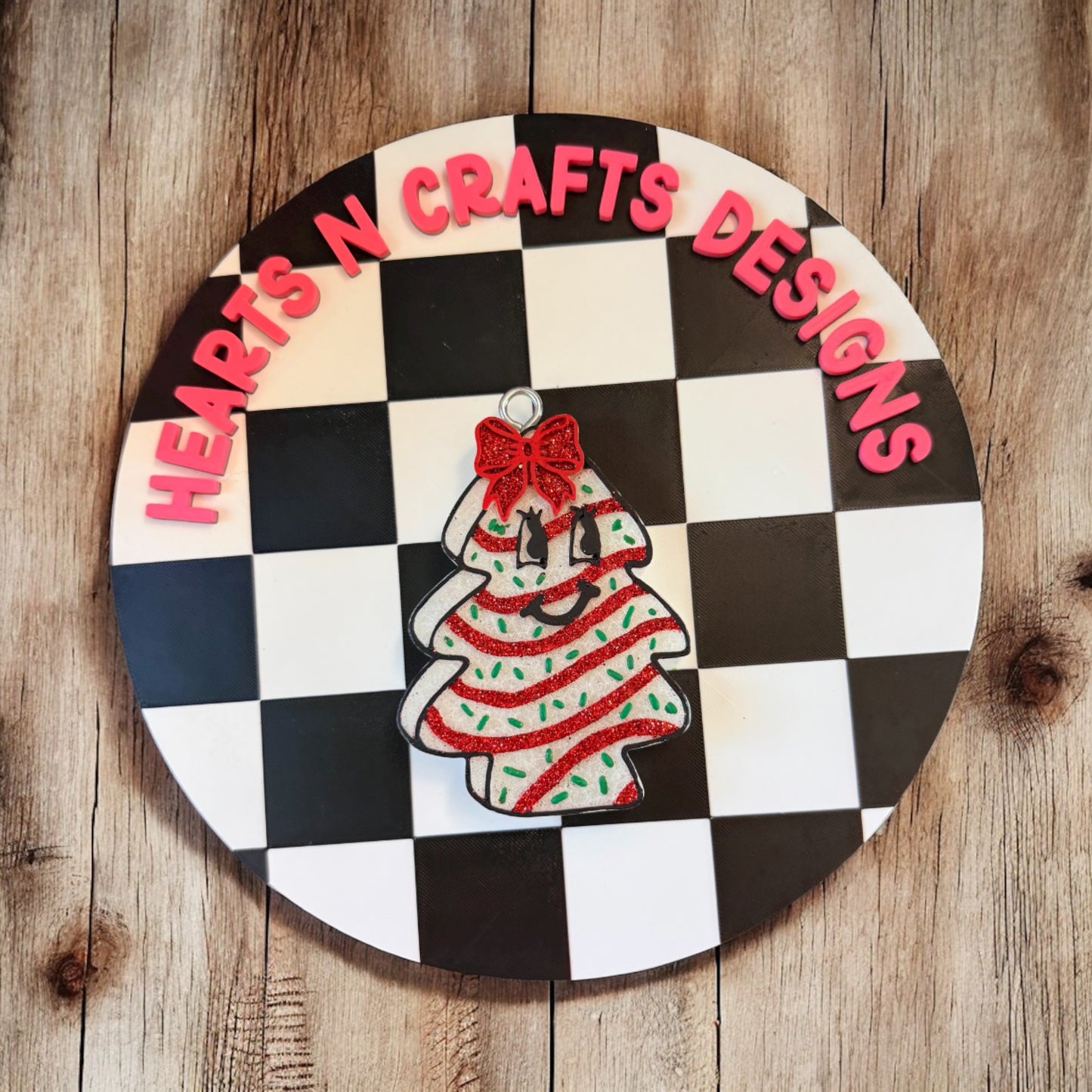 Christmas Tree Snack Cake w/ Bow Car Freshie