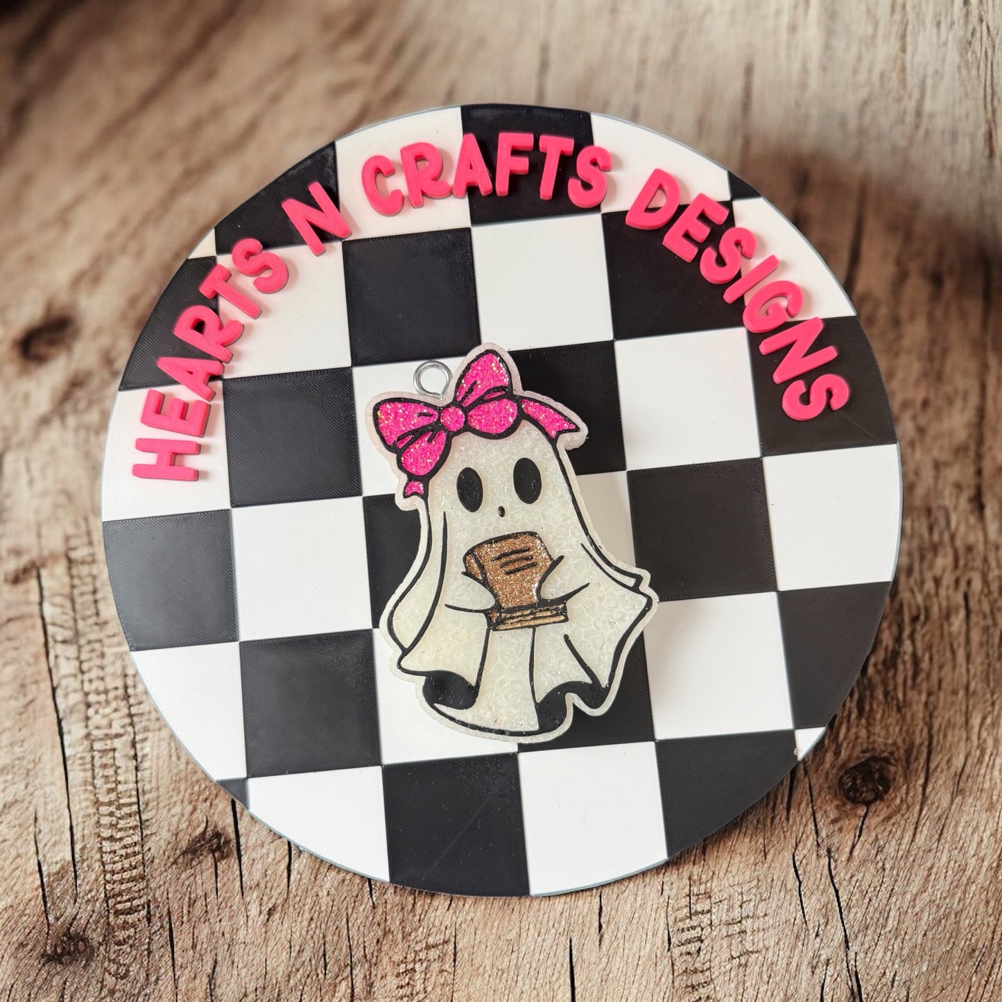 Ghost w/ Book Car Freshie