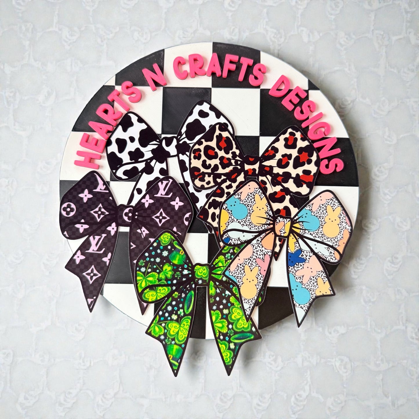 Plain Coquette Bow Cardstock - Set of 12