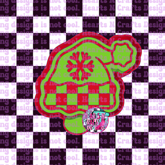 Checkered Santa Hat Silicone Mold