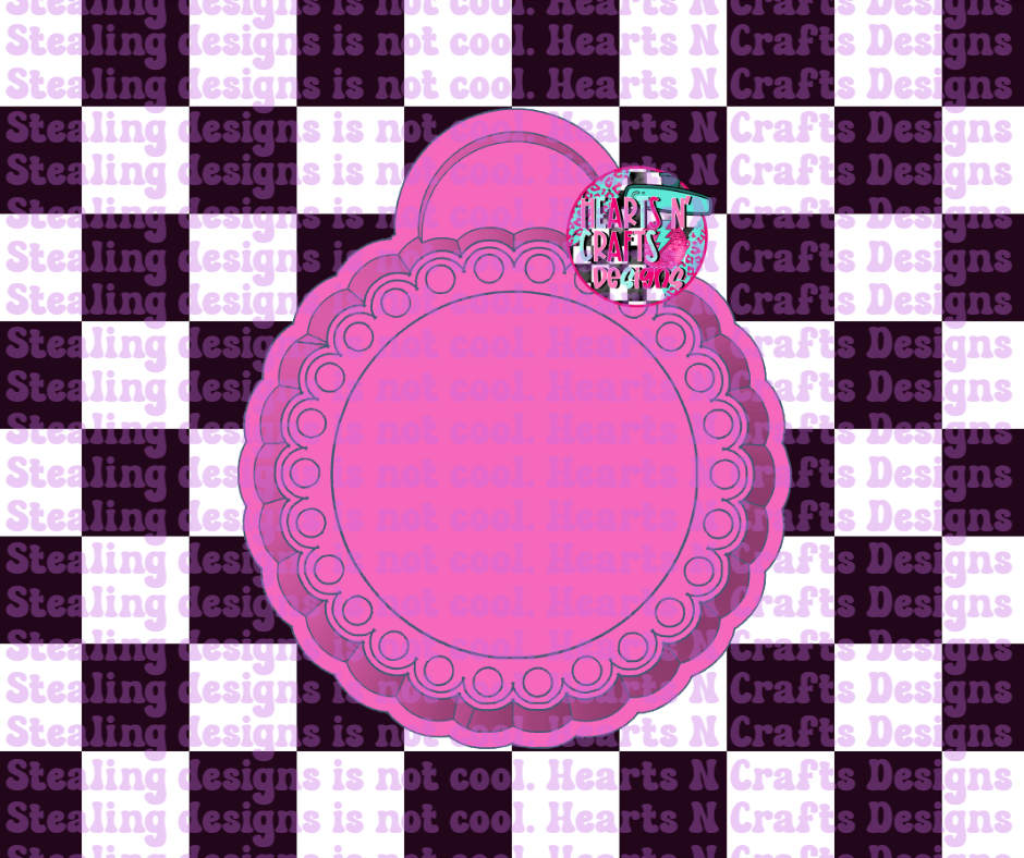 Scalloped Round w/ 3.5" Center Silicone Mold