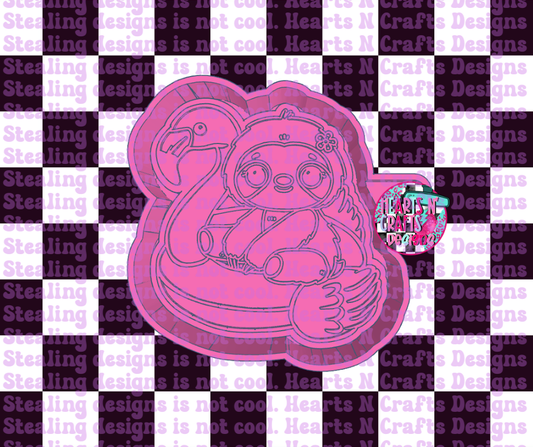 Sloth On A Float Silicone Mold