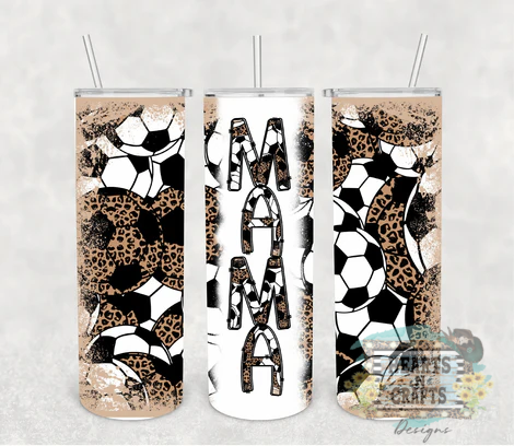 Soccer Mama Leopard 20 oz Tumbler - RTS