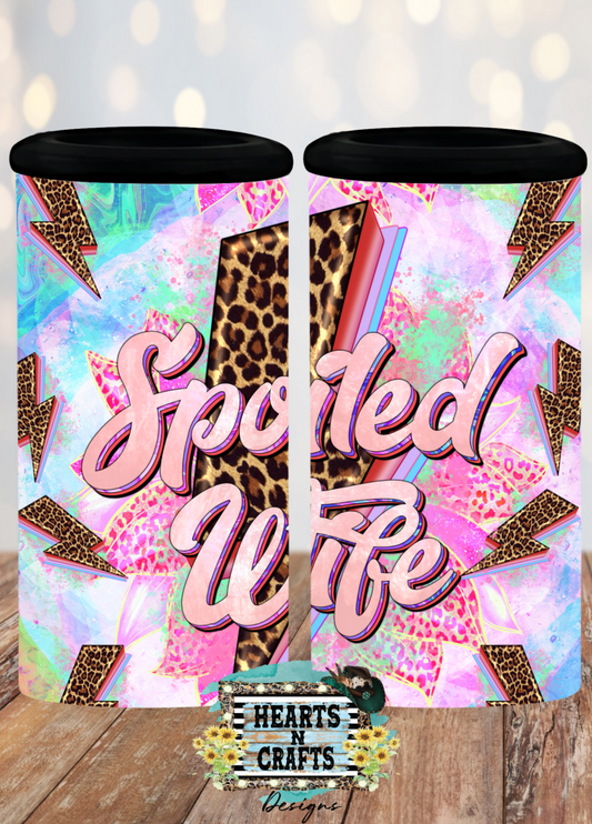 Spoiled Wife Skinny Can Koozie