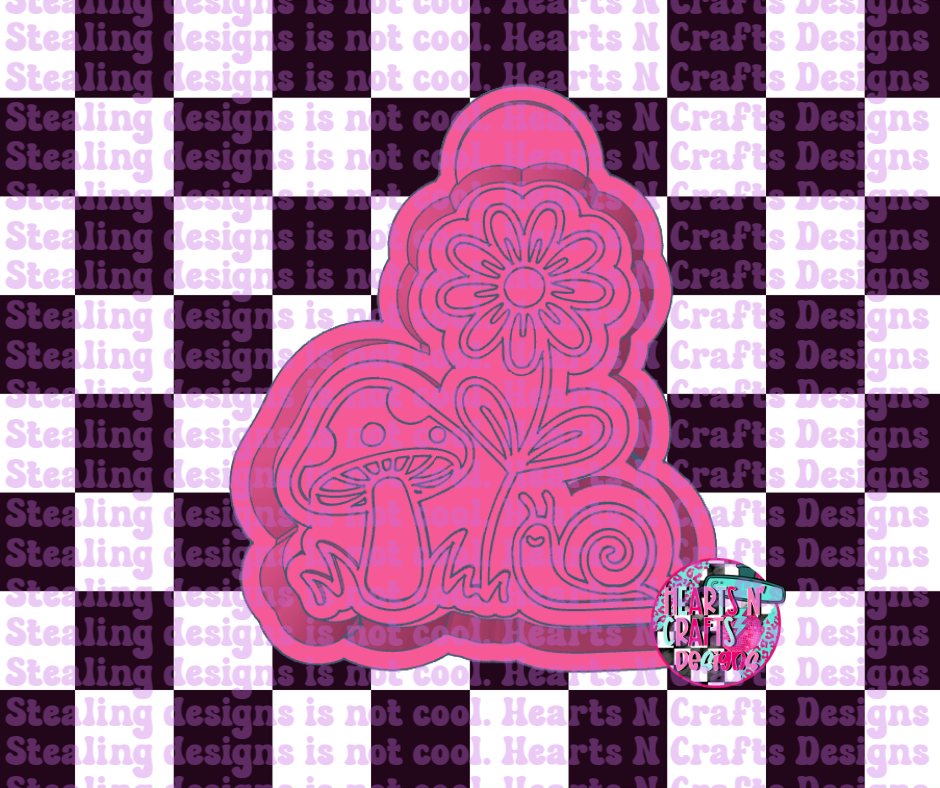 Spring Snail Mushroom Silicone Mold