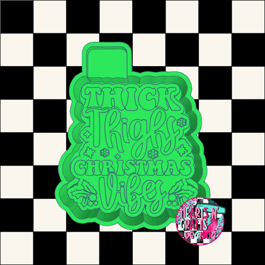 Thick Thighs Christmas Vibes Silicone Mold