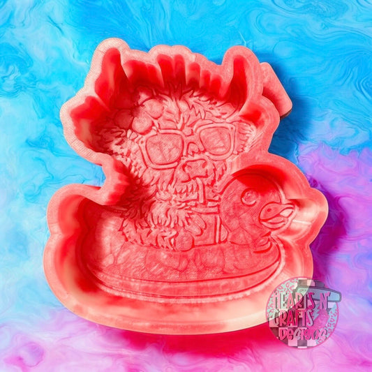Highland Cow on Duck Floaty Silicone Mold