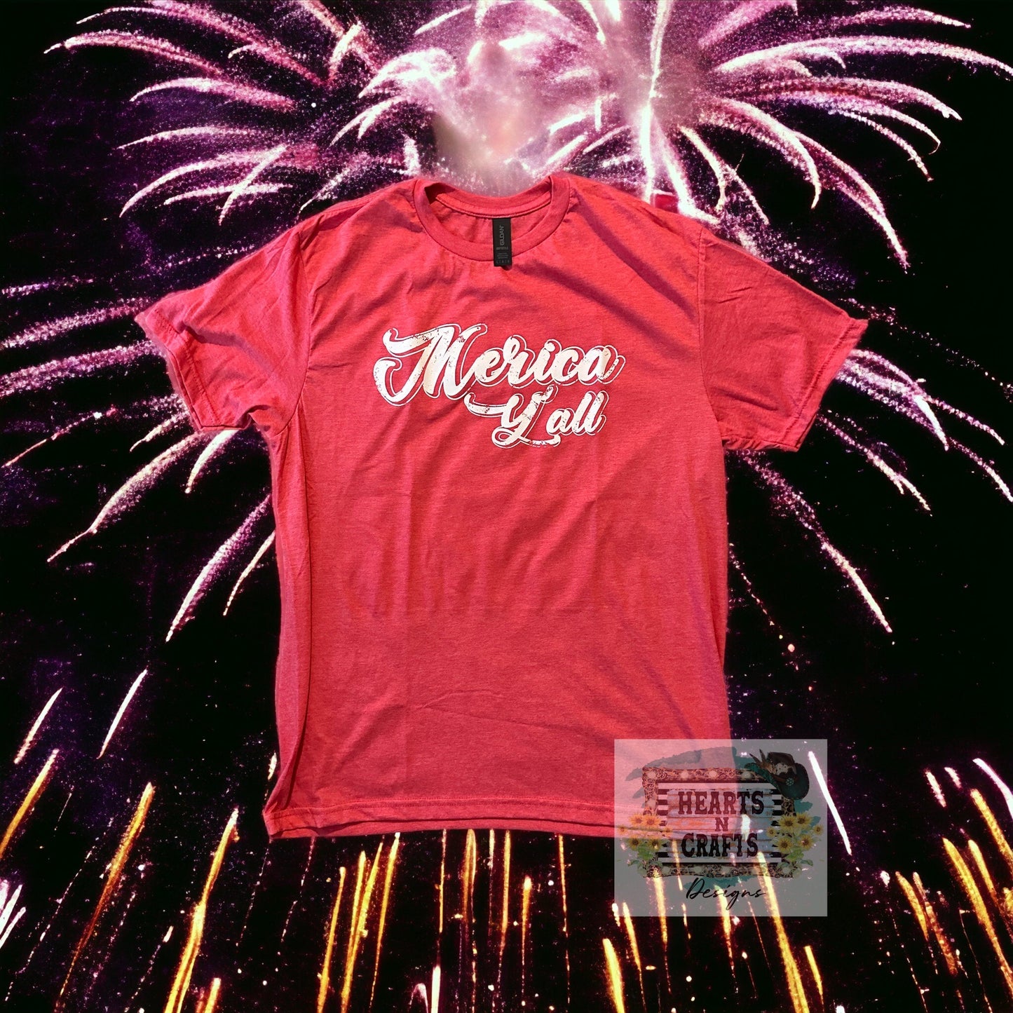 'Merica Y'all Red T-Shirt - RTS