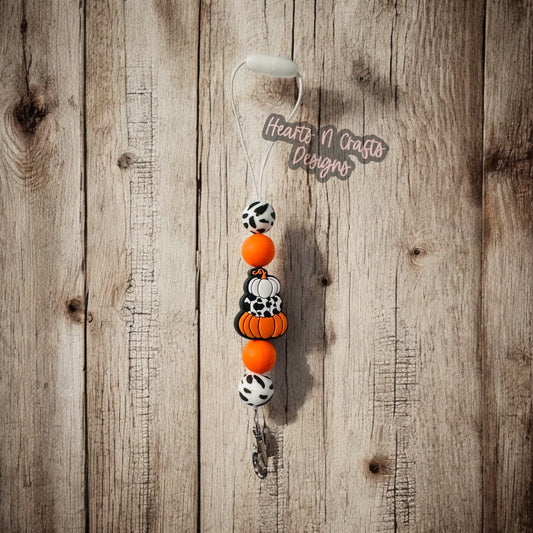 Pumpkin Cow Car Freshie Hanger