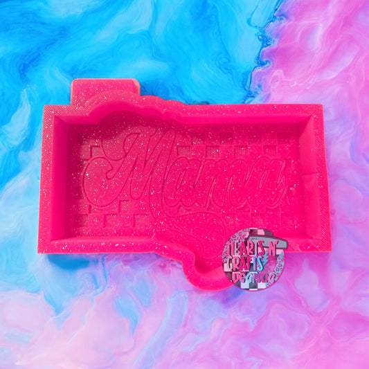 Mama Checkered Silicone Mold