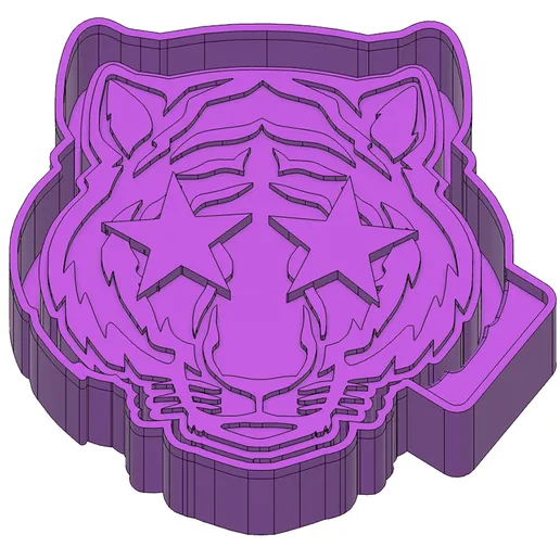 Star Eyed Tiger Silicone Mold